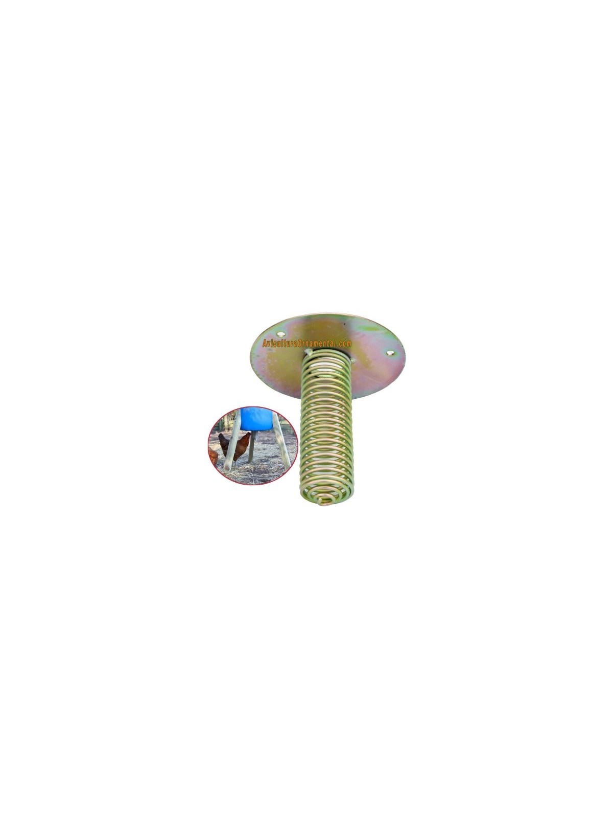 Comedero espiral de campo para gallinas