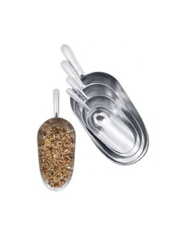 Cazo dosificador aluminio para pienso de gallinas, pollos, pollitos y aves de corral