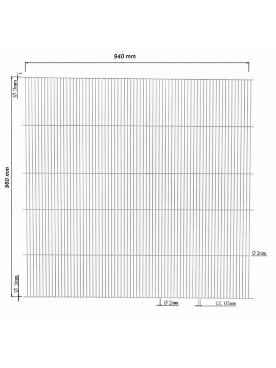 Malla Electrosoldada Epoxi de 96 cm para Jaulas y Pajareras