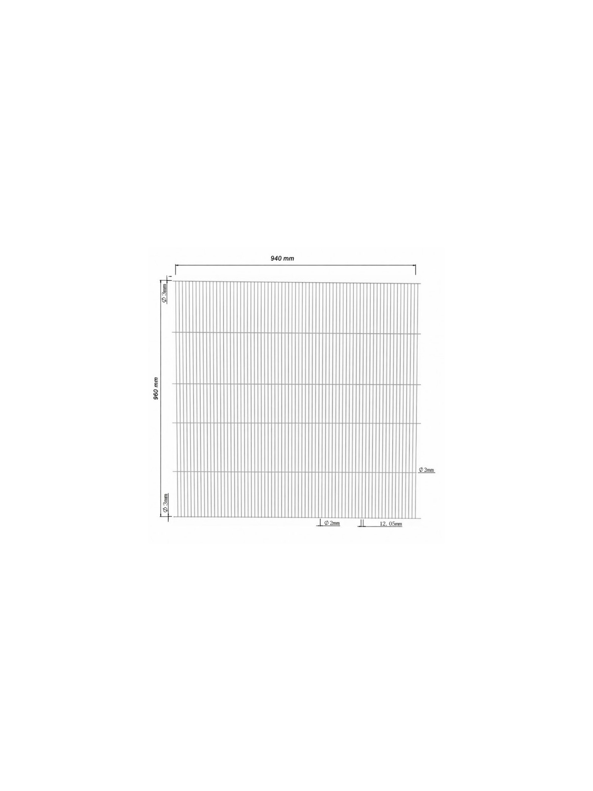 Malla Electrosoldada Epoxi de 96 cm para Jaulas y Pajareras